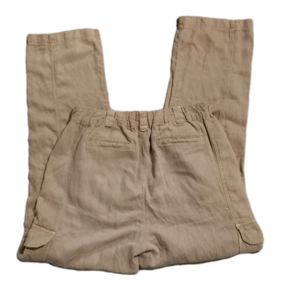 Faherty $148 Arlie Day Cargo Pants Linen Blend Women's Medium Beige Utility - Picture 7 of 10
